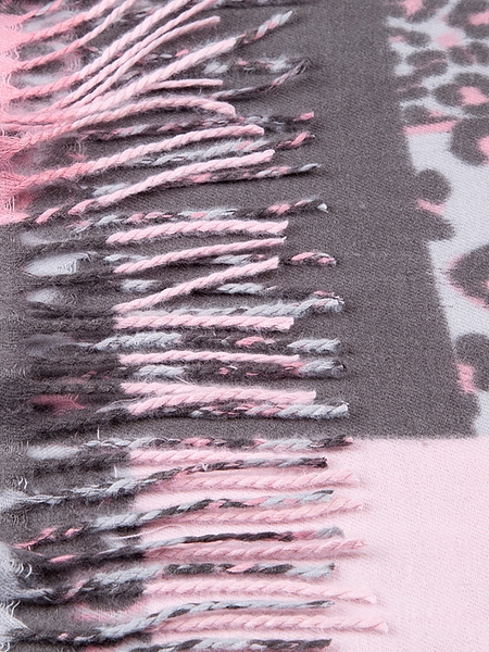 Платок женский "Леопард", розовый